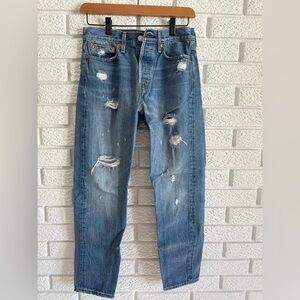 Levi's Women's Distressed Blue Ankle Jeans